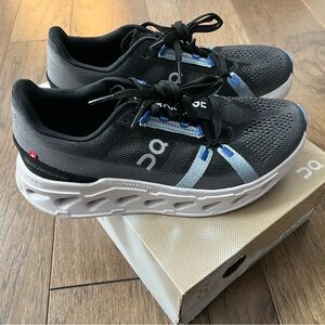 On Running Women's Black and Blue Athletic Shoes